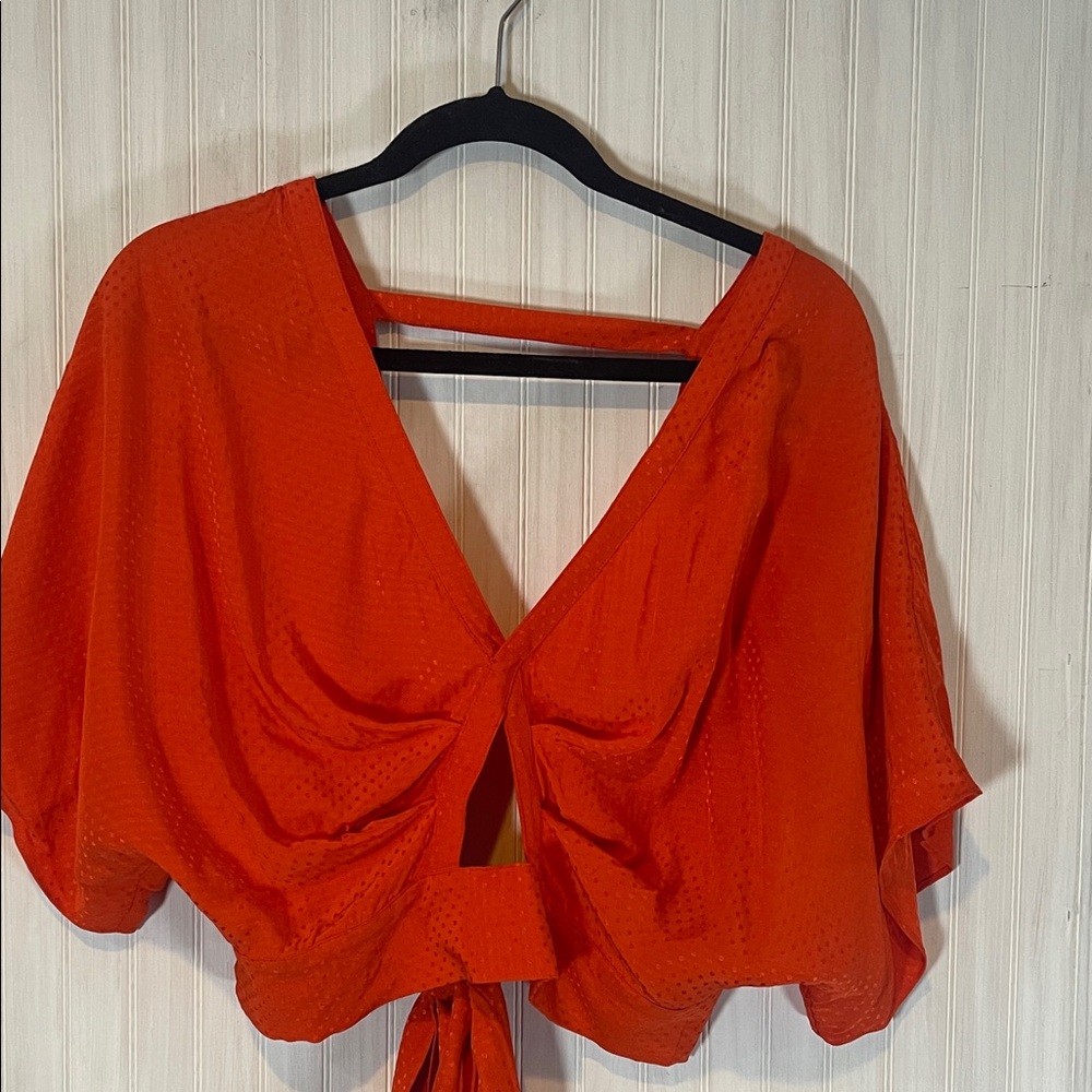 JAY GODFREY DEEP V OPEN BACK BOW TOP
CROP 4